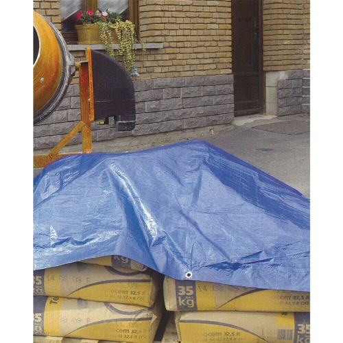 Telo telone BLU PVC Occhiellato impermeabile polietilene 90 GR/MQ 5X6 MT 5X6 metri - immagine 3