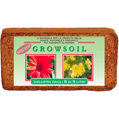 Biococco BRIQUETTE FIBRA COCCO 9 LT Terriccio Substrato giardinaggio fiori piante