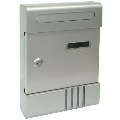 Utilia GINEVRA Cassetta postale acciaio con cilindro mm. 205x65x290 H SILVER