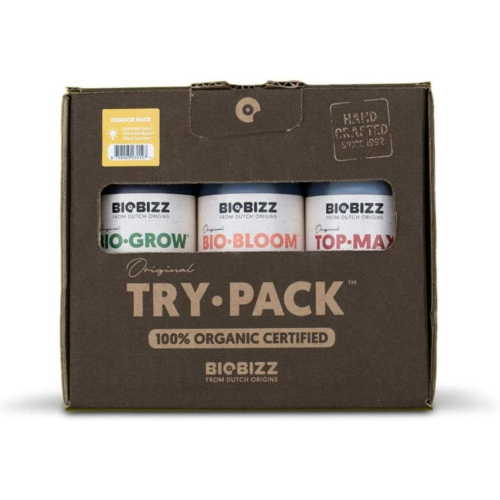 BioBizz TRYPACK - INDOOR Fertilizzanti Organici BIOGROW, BIOBLOOM, TOPMAX 250 ML