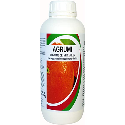 Bio ALT AGRUMI Concime fogliare NPK 10.8.15 con Boro per allegagione1 LT