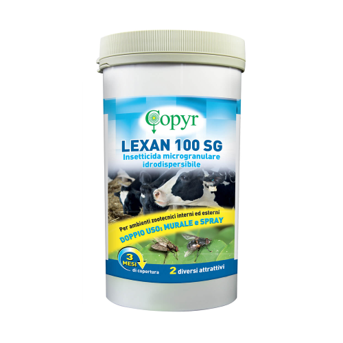 Copyr LEXAN 100 SG Esca insetticida microgranuli bagnabili mosche stalle 750 GR