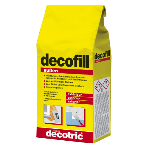 Decotric DECOFILL AUSSENSPACHTEL Stucco ruvido 10 mm da parete per esterni interni 5 KG