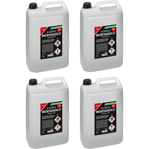 4 X Kemipol BIOETANOLO Combustibile naturale camini caminetti stufa 5 LT