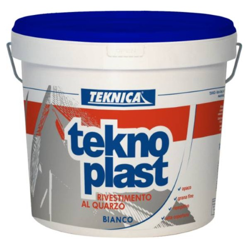 Teknica TEKNOPLAST QUARZO fino pittura esterno idrorepellente bianca 4 lt 4 LITRI