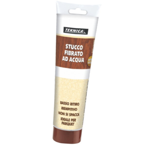 Teknica STUCCO FIBRATO ad acqua interni esterni pasta muro legno 250 GR CASTAGNO - immagine 2
