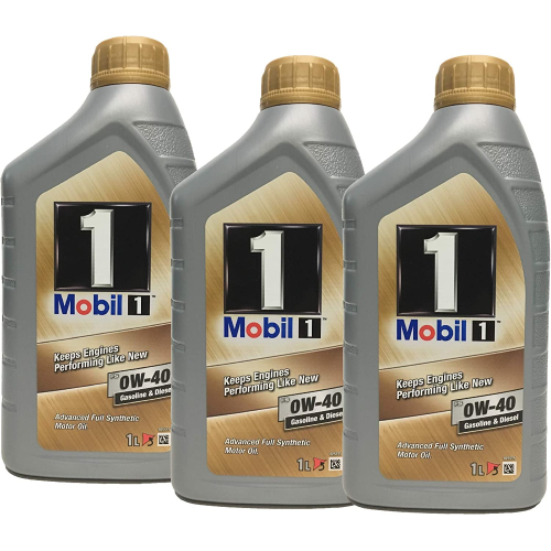 3 X Mobil 1 FS 0W40 Olio motore diesel e benzina 1 LT