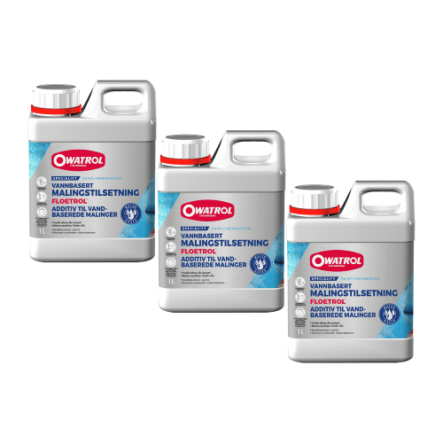 3 X Owatrol FLOETROL Additivo per pitture ad acqua 1 LT