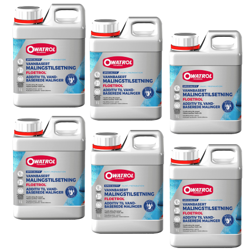 6 X Owatrol FLOETROL Additivo per pitture ad acqua 1 LT