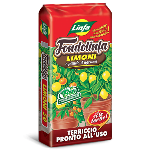 Linfa FONDOLINFA Terriccio substrato limoni piante agrumi kumquat 10 LT