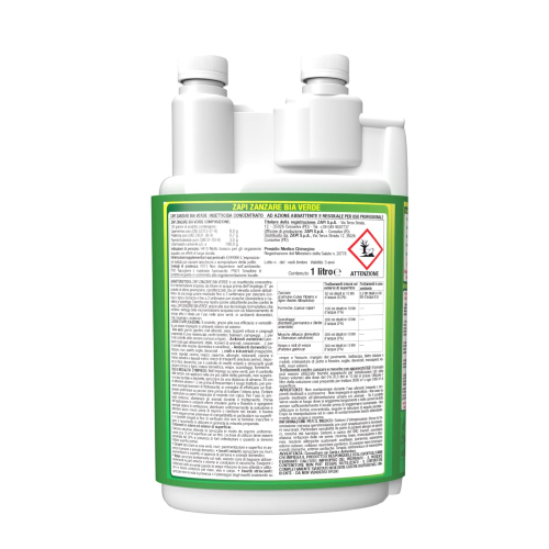 Zapi TATOR BIA VERDE Insetticida concentrato Zanzare Tigre Mosche 1 LT 1 LITRO - immagine 2