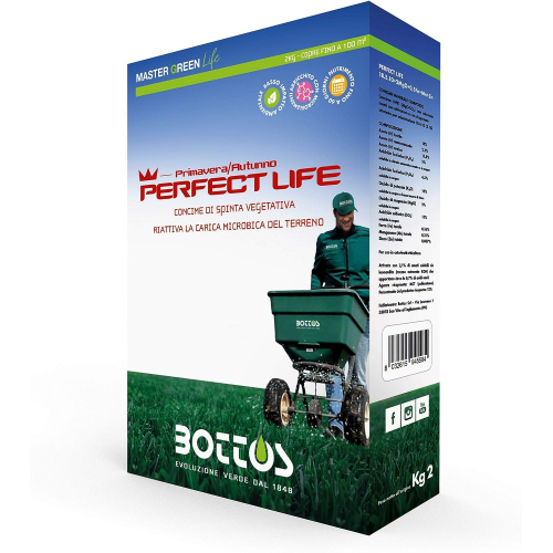 Bottos PERFECT LIFE 18-5-10 Concime prato SPINTA VEGETATIVA con micorrize da 2 KG