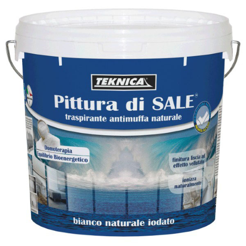 Teknica PITTURA DI SALE bianco naturale iodato traspirante antimuffa 12 LT