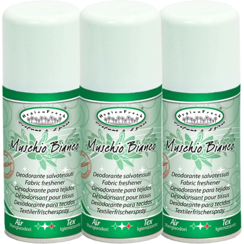 3 X HygienFresh DEOSPRAY Deodorante Salva Tessuti e Ambiente MUSCHIO BIANCO 150 ML