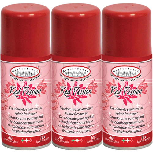3 X HygienFresh DEOSPRAY Deodorante Salva Tessuti e Ambiente RED PASSION 150 ML