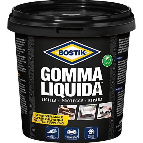 Bostik GOMMA LIQUIDA rivestimento sigillante impermeabile riparazioni 750 ML