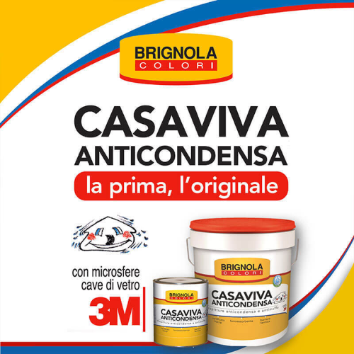 Brignola CASAVIVA ANTICONDENSA Idropittura bianca antimuffai ambienti umidi 14 LT 14 LITRI - immagine 2