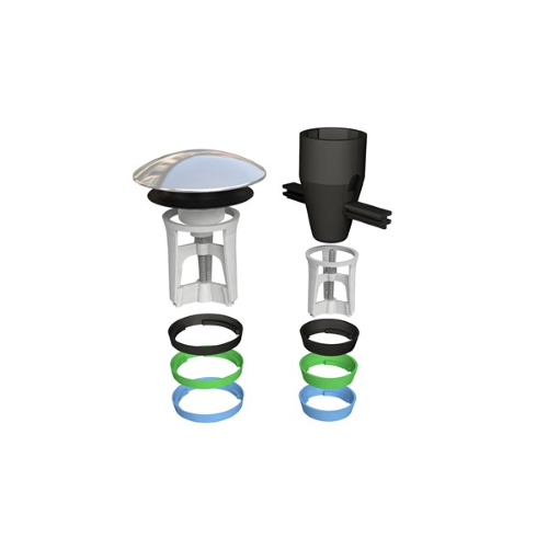 Bonomini 0820OT99S7 TAPPARELLO Acciaio Inox Bide' lavabo Supporti da 1"1/4 e 1"