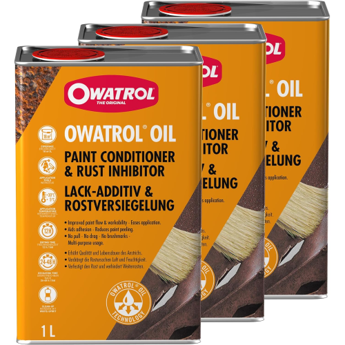 3 X Owatrol OWATROL OIL Additivo Antiruggine multifunzionale vernice 1 LT