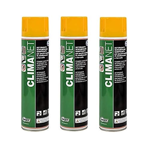 3 X Facot CLIMANET SPRAY Detergente igienizzante antibatterico antimuffa condizionatori 600 ML