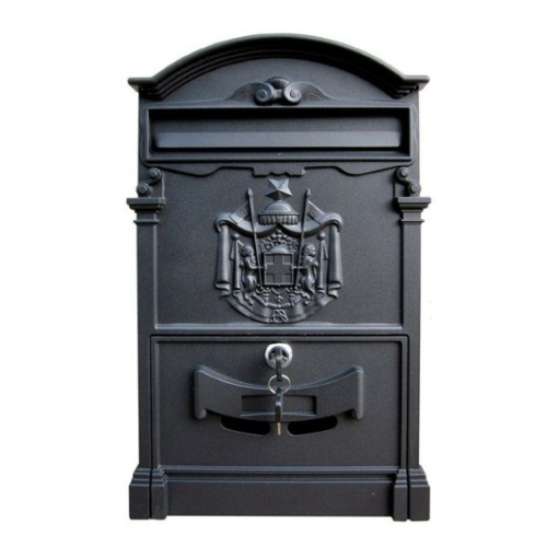Utilia Cassetta Postale Serratura a cilindro mm. 255x88x405 h Artistica - NERA NERO