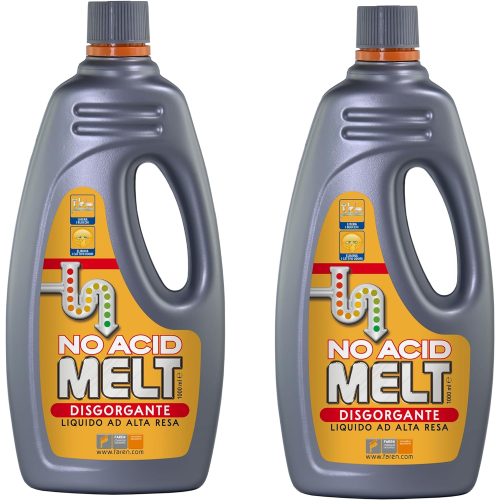 2 X Faren MELT NO ACID Disgorgante liquido concentrato 1 LT