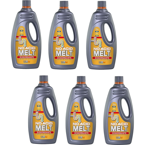 6 X Faren MELT NO ACID Disgorgante liquido concentrato 1 LT