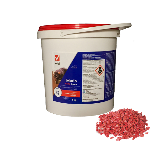 Vebi MURIN FORTE GRANO ESCA veleno pronto uso topi ratti da 5 KG