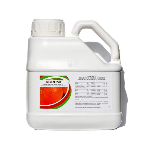 Bio ALT AGRUMI Concime fogliare NPK 10.8.15 con Boro favorisce allegagione limoni 3 LT