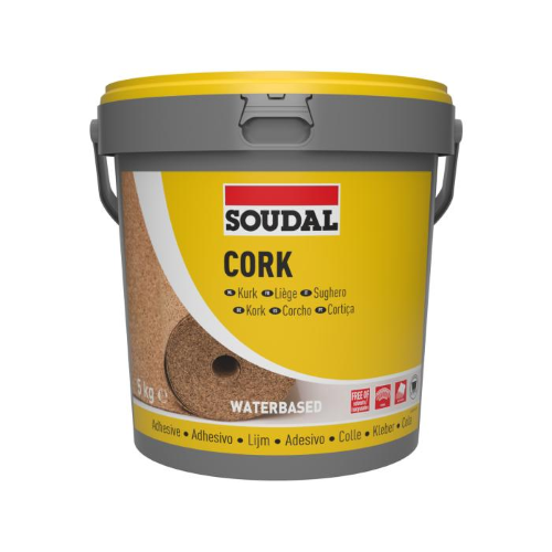Soudal A22 COLLA SUGHERO Adesivo pasta pronto uso parete pavimento 5 KG