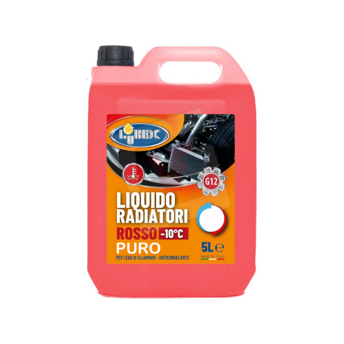 Lubex LIQUIDO RADIATORI ROSSO PURO Antigelo anticorrosivo G12 concentrato 5 LT