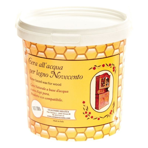 Novecento CERA ALL'ACQUA per legno mobili pavimento colore neutro 500 ML