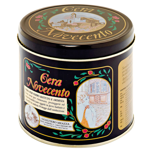Novecento CERA SOLIDA NERA ferro battuto ardesia rinnova protegge 500 ML