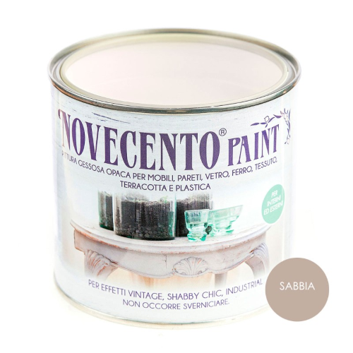 Novecento CHALK PAINT SABBIA Pittura Lavabile inodore senza primer 500 ML SABBIA