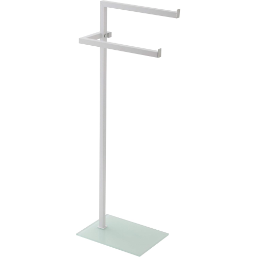 Feridras 810010 Piantana Asciugamani base vetro cm 20x28x86,5 h Full Bianco