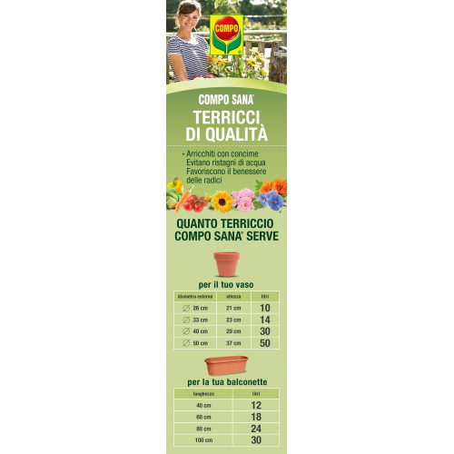 Compo BIO ORTO SEMINA Terra Terriccio substarto 10 LT - immagine 3