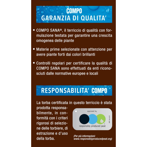 Compo SANA GERANI COMPACT Terra Terriccio substarto piante balcone 25 LT - immagine 3