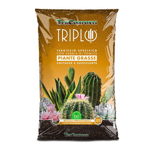 Tercomposti TRIPLO PIANTE GRASSE Terra Terriccio substrato specifico 10 LT