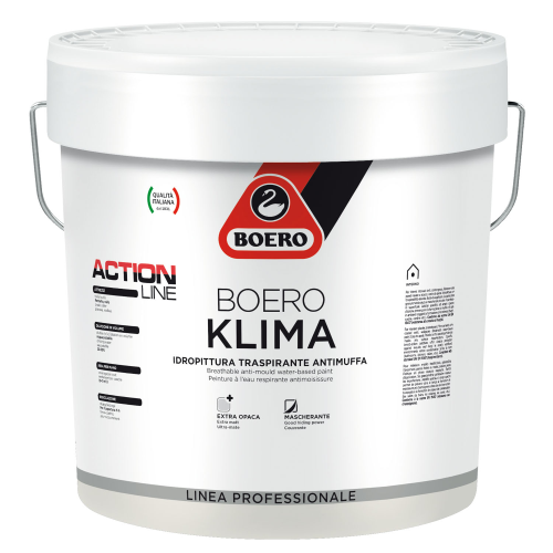 Boero BOEROKLIMA BIANCO pittura traspirante opaca antimuffa 14 LT 14 LITRI