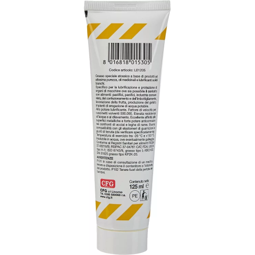 CFG GRASSO ALIMENTARE lubrificante bianco inodore atossico 125 ML - immagine 2