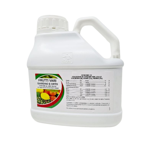 Bio ALT FRUTTI VARI Concime fogliare NPK 10.8.15 con microelementi chelati 3 LT