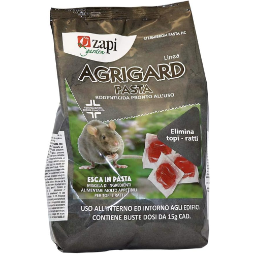 Zapi AGRIGARD Esca Pasta Rodenticida Topicida Veleno Topi Ratti 1,5 KG