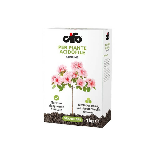 Cifo ACIDOFILE Concime NPK 12.10.11 granulare Azalee Rododendri Camelie Ortensie 1 KG