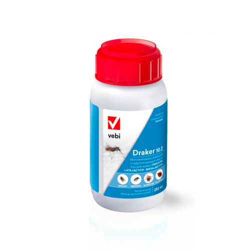 Vebi DRAKER 10.2 Insetticida Concentrato Zanzare Cipermetrina Tetrametrina 250 ML