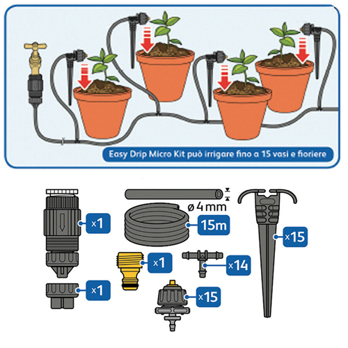 Hozelock - 7024 EASY DRIP KIT per balconi e terrazze irrigazione - immagine 4