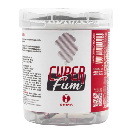 Orma CYPERFUM Insetticida Fumogeno Idroreattivo Cipermetrina Piretro 20 GR