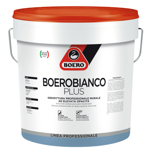 Boero BOEROBIANCO PLUS Idropittura Traspirante murale elevata opacita' 14 LT
