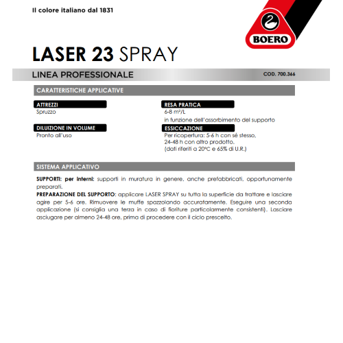 Boero LASER 23 SPRAY Soluzione risanante antimuffa alghe interno esterno 500 ML - immagine 3