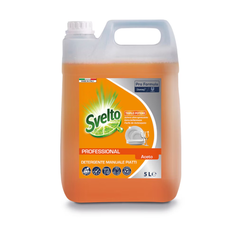 Diversey SVELTO ACETO Detersivo Liquido Lavapiatti a mano 5 LT
