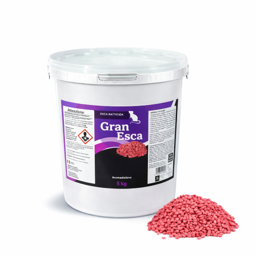 Vebi GRAN ESCA Grano Forte Bromadiolone veleno pronto uso topi ratti 5 KG